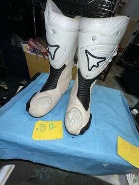 Stylmartin Motorcycle Racing Boots White Size 45